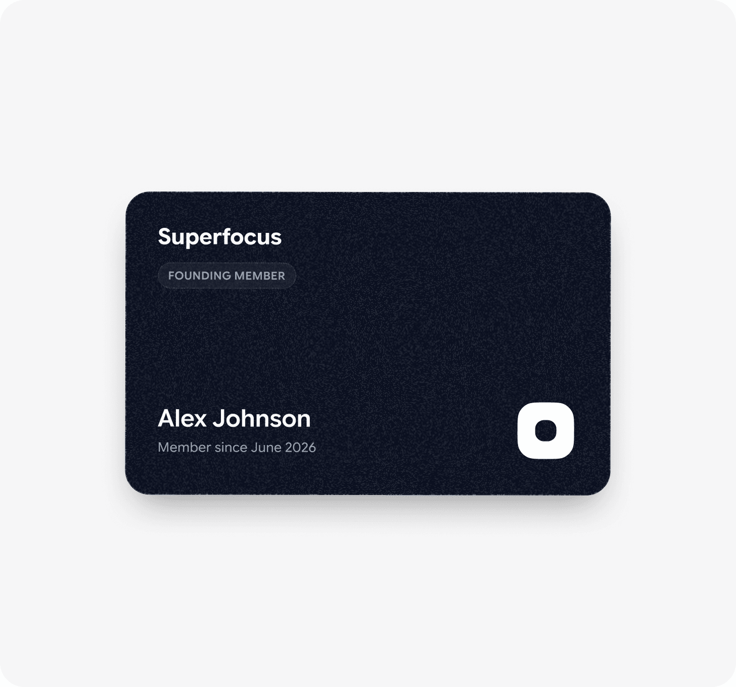 Superfocus founding member card